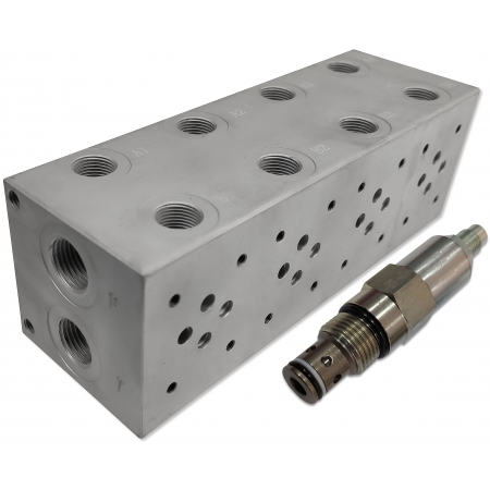 Blok 4-sekcyjny z zaworem CETOP 5510
